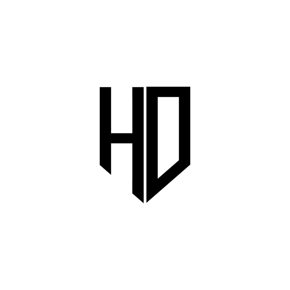 création de logo de lettre ho avec un fond blanc dans l'illustrateur. logo vectoriel, dessins de calligraphie pour logo, affiche, invitation, etc. vecteur