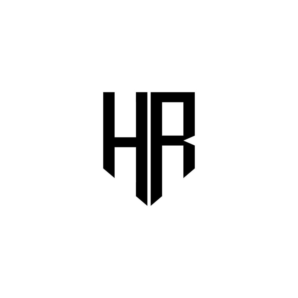 création de logo de lettre hr avec un fond blanc dans l'illustrateur. logo vectoriel, dessins de calligraphie pour logo, affiche, invitation, etc. vecteur
