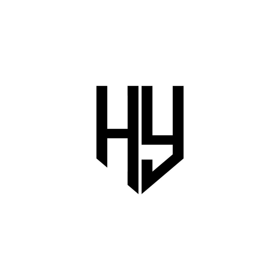 création de logo de lettre hy avec un fond blanc dans l'illustrateur. logo vectoriel, dessins de calligraphie pour logo, affiche, invitation, etc. vecteur