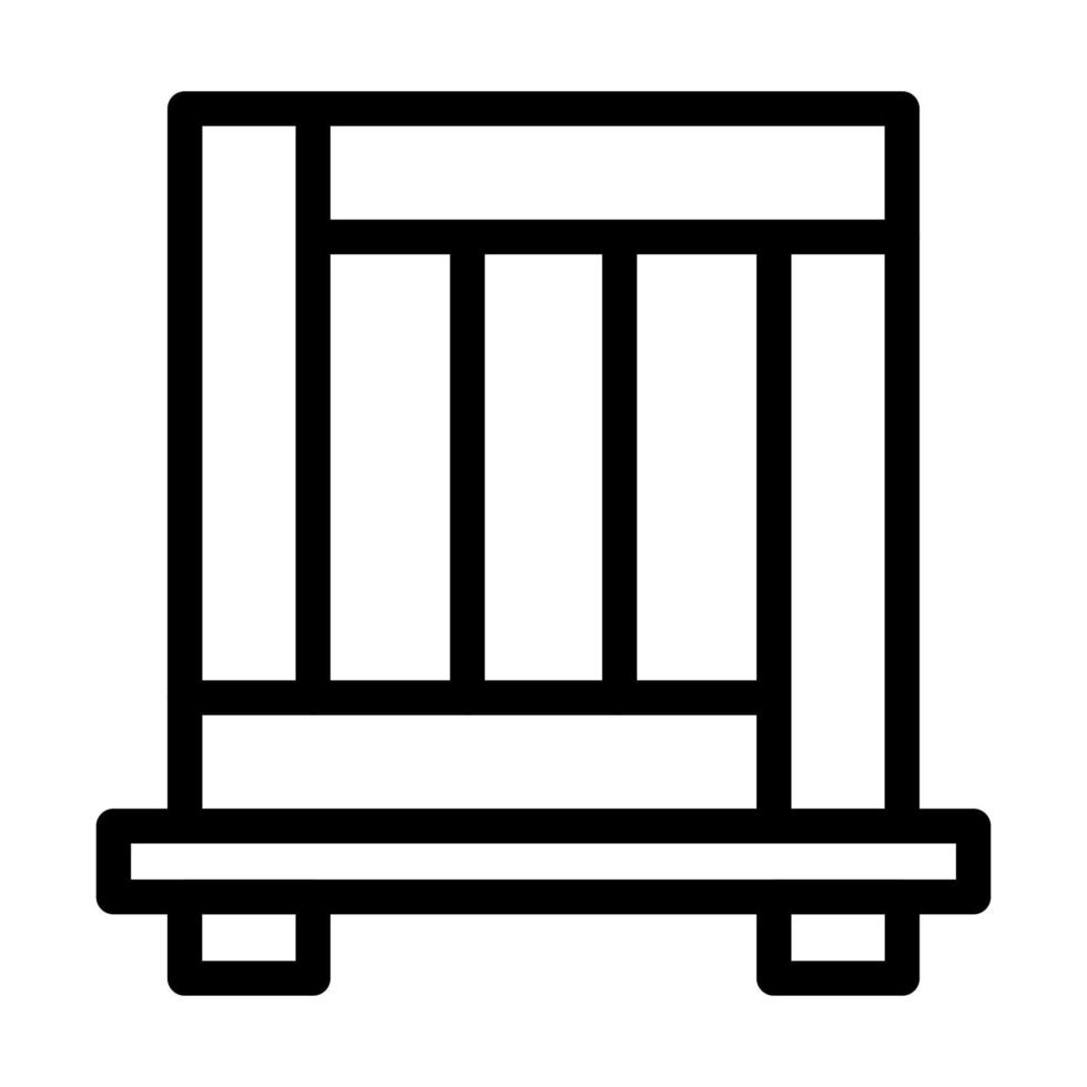 conception d'icône de boîte en bois vecteur