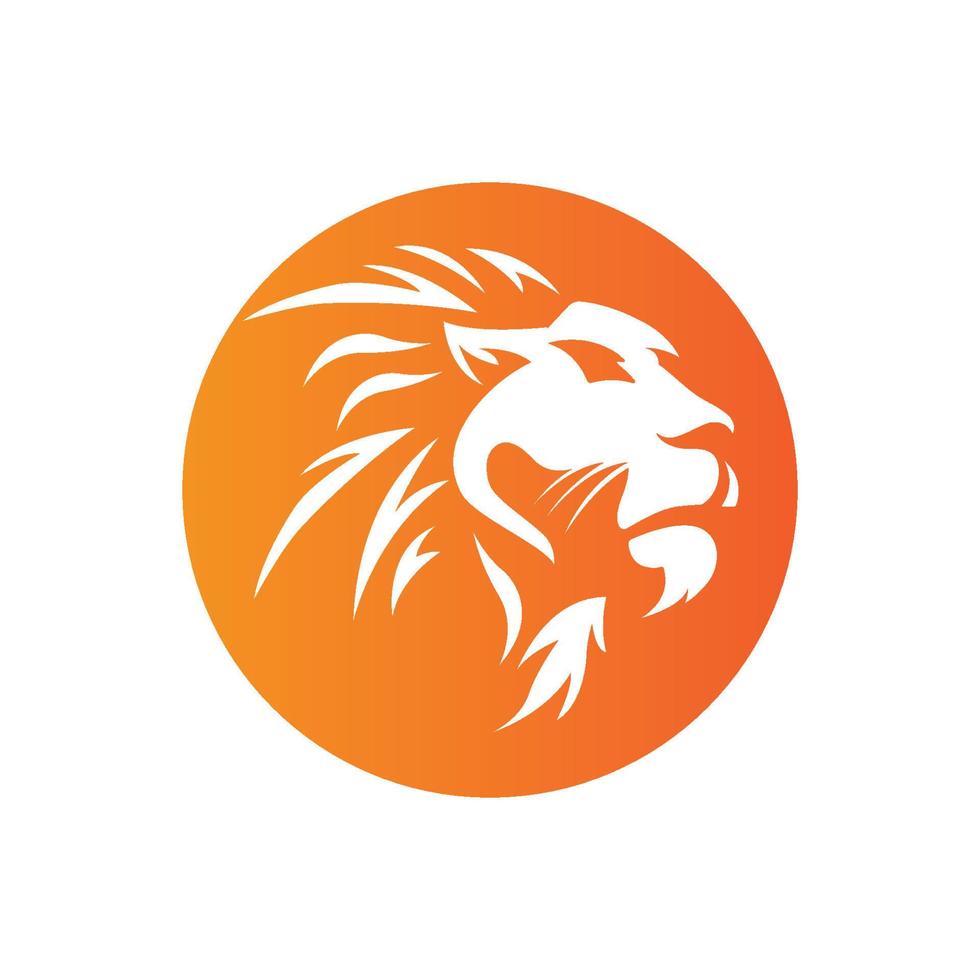 logo de lion créatif avec modèle de slogan vecteur