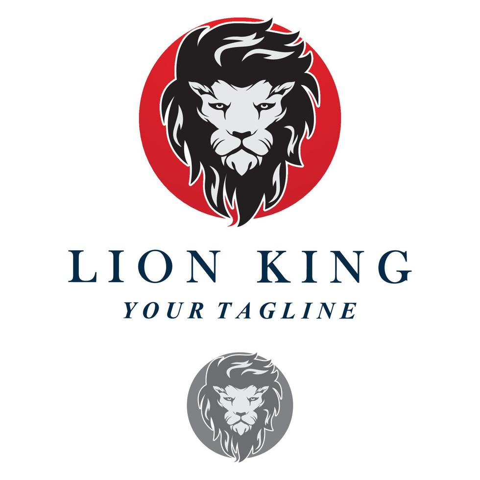 logo de lion créatif avec modèle de slogan vecteur