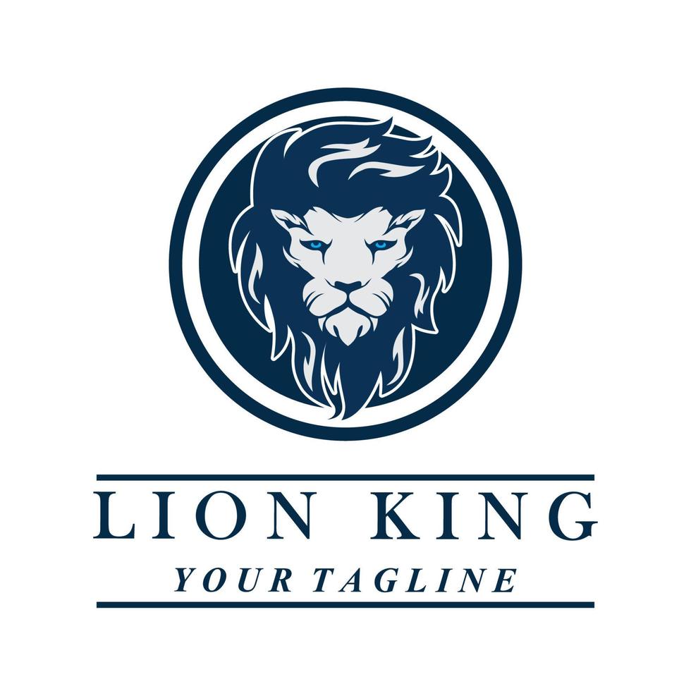 logo de lion créatif avec modèle de slogan vecteur