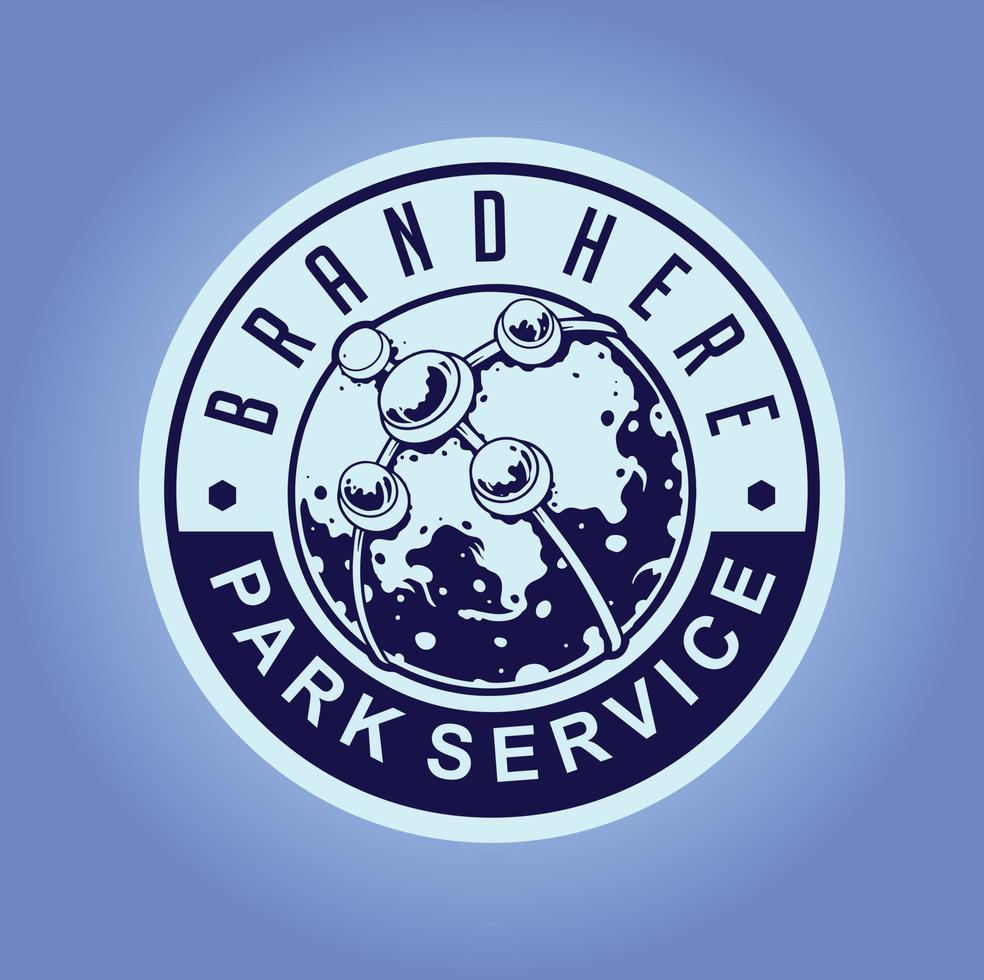 service de parc illustration de marque logo vintage vecteur