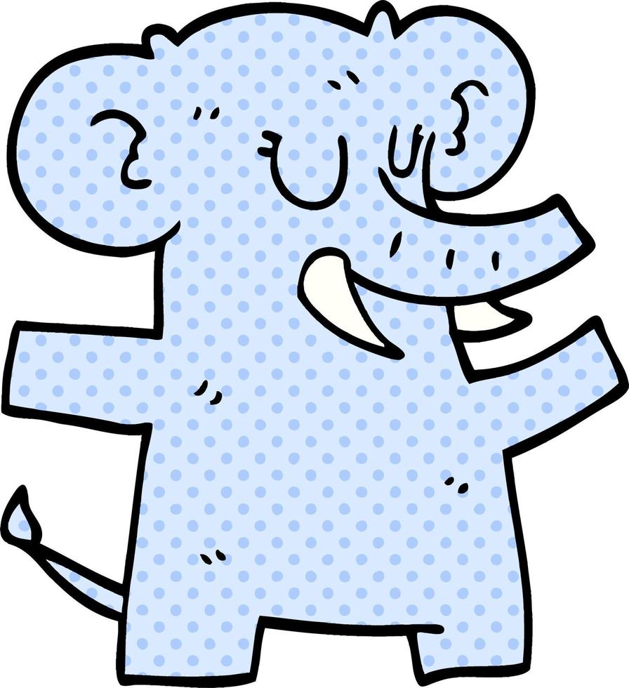 dessin animé doodle éléphant dansant vecteur