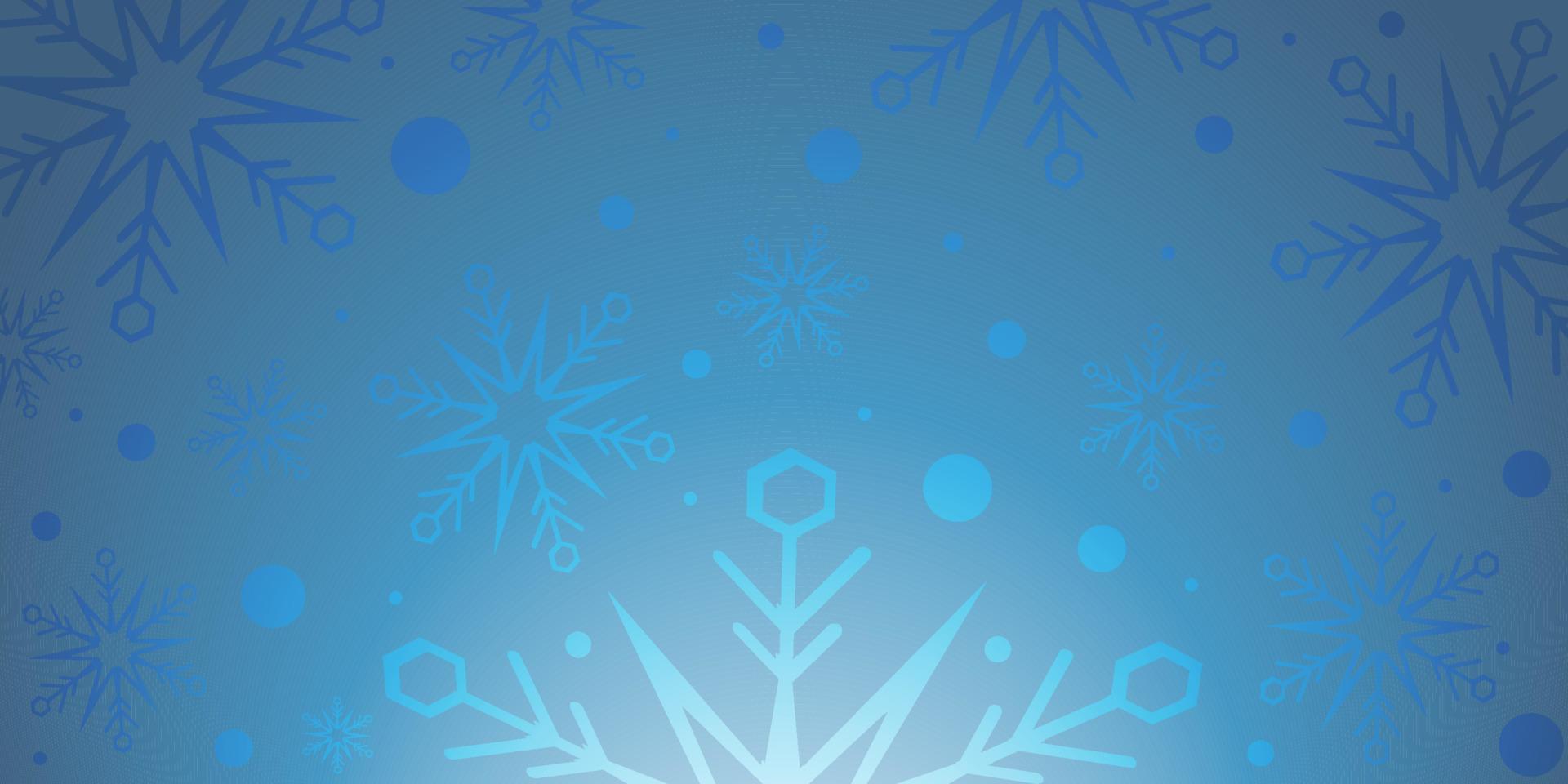 fond bleu de noël avec de jolis flocons de neige d'hiver et des ellipses vecteur