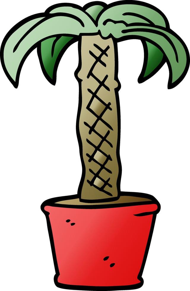 dessin animé doodle plante en pot vecteur