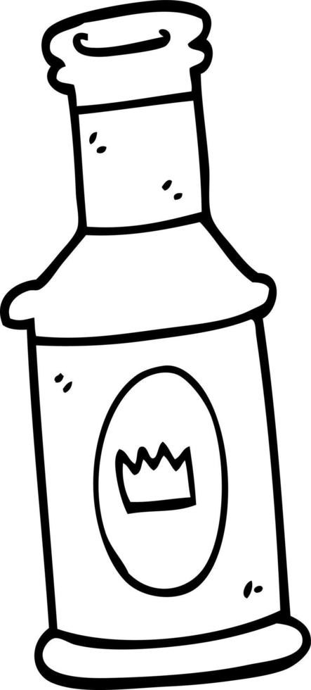 dessin au trait dessin animé boisson alcoolisée vecteur