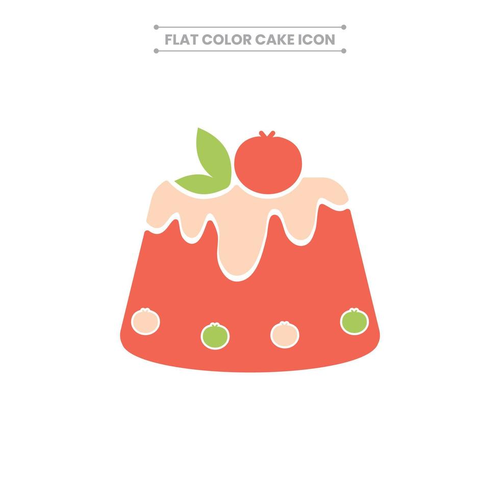 illustration vectorielle plat coloré délicieux gâteau vecteur