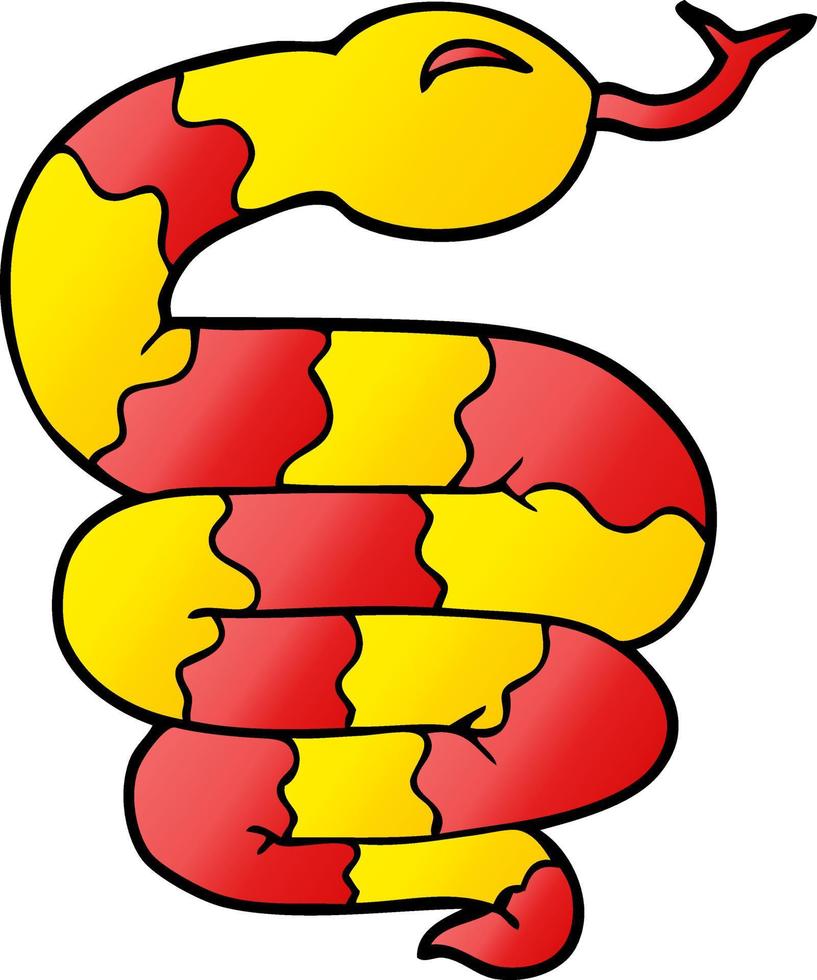 dessin animé, griffonnage, serpent vecteur