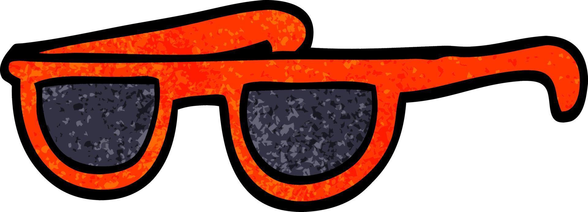 dessin animé doodle cool lunettes de soleil vecteur