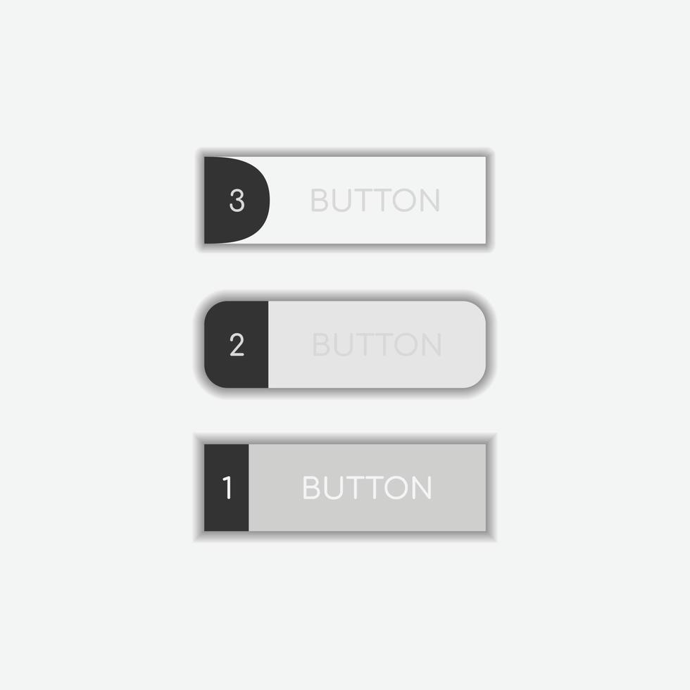 modèle de vecteur de conception plate de boutons web