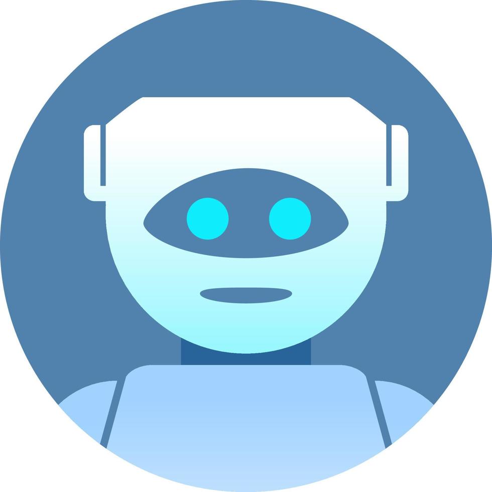 intelligence artificielle. robot assistant.chatbot icon.flat vector.symbol pour une application mobile ou un site web.isolé sur fond blanc. vecteur