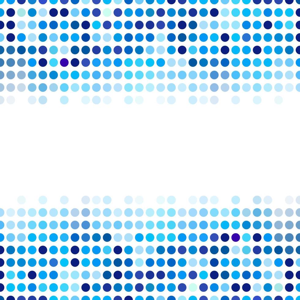 arrière-plan mosaïque cercles aléatoires bleu foncé et bleu clair, motif vectoriel de pois, motif polyvalent neutre pour la conception de style techno d'entreprise.