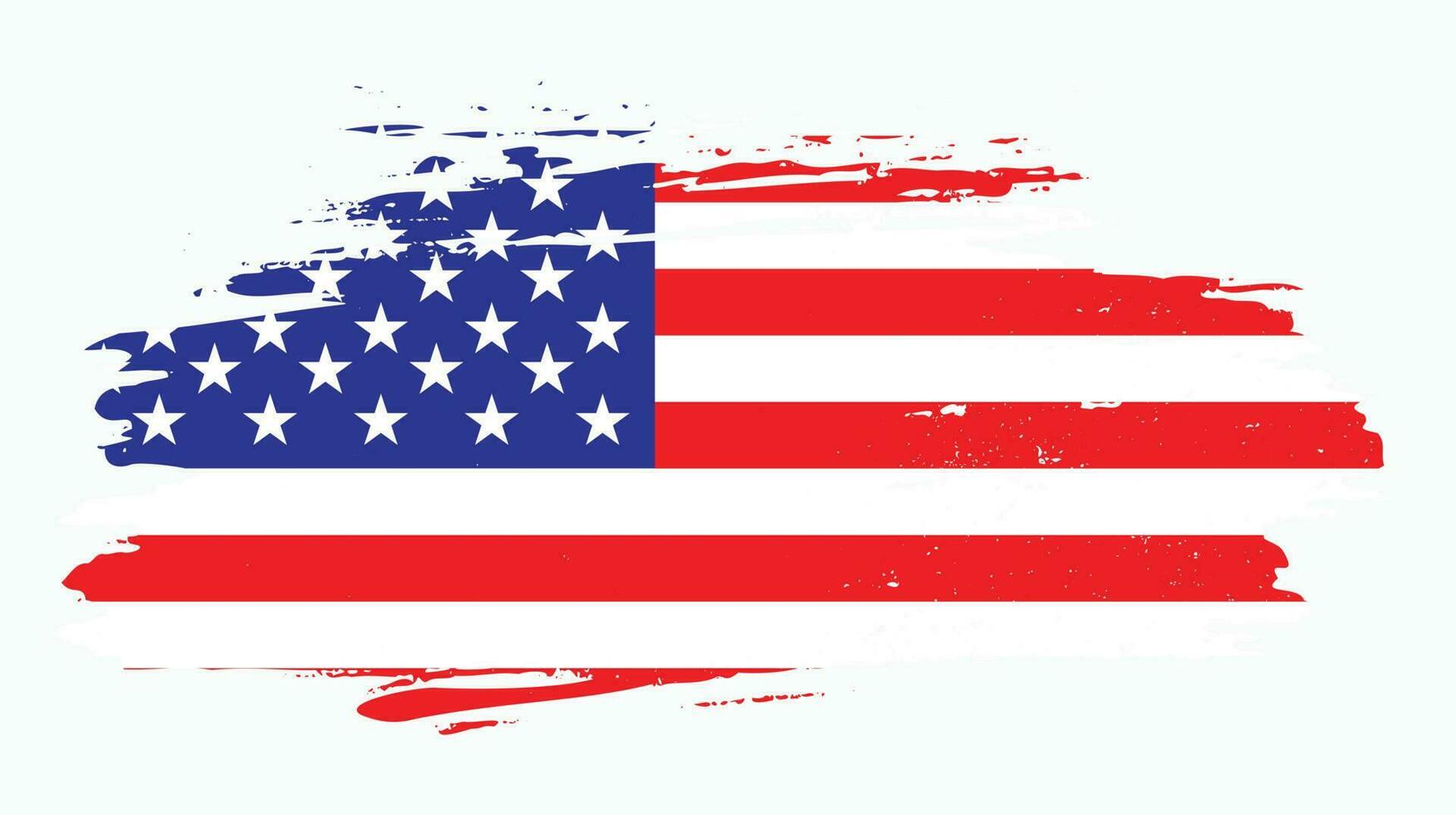 conception de drapeau de texture grunge usa vecteur