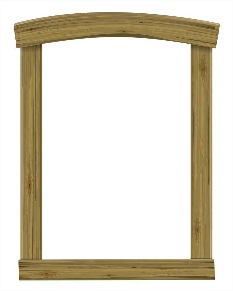 encadrement de fenêtre ou de porte en bois antique en arc vecteur