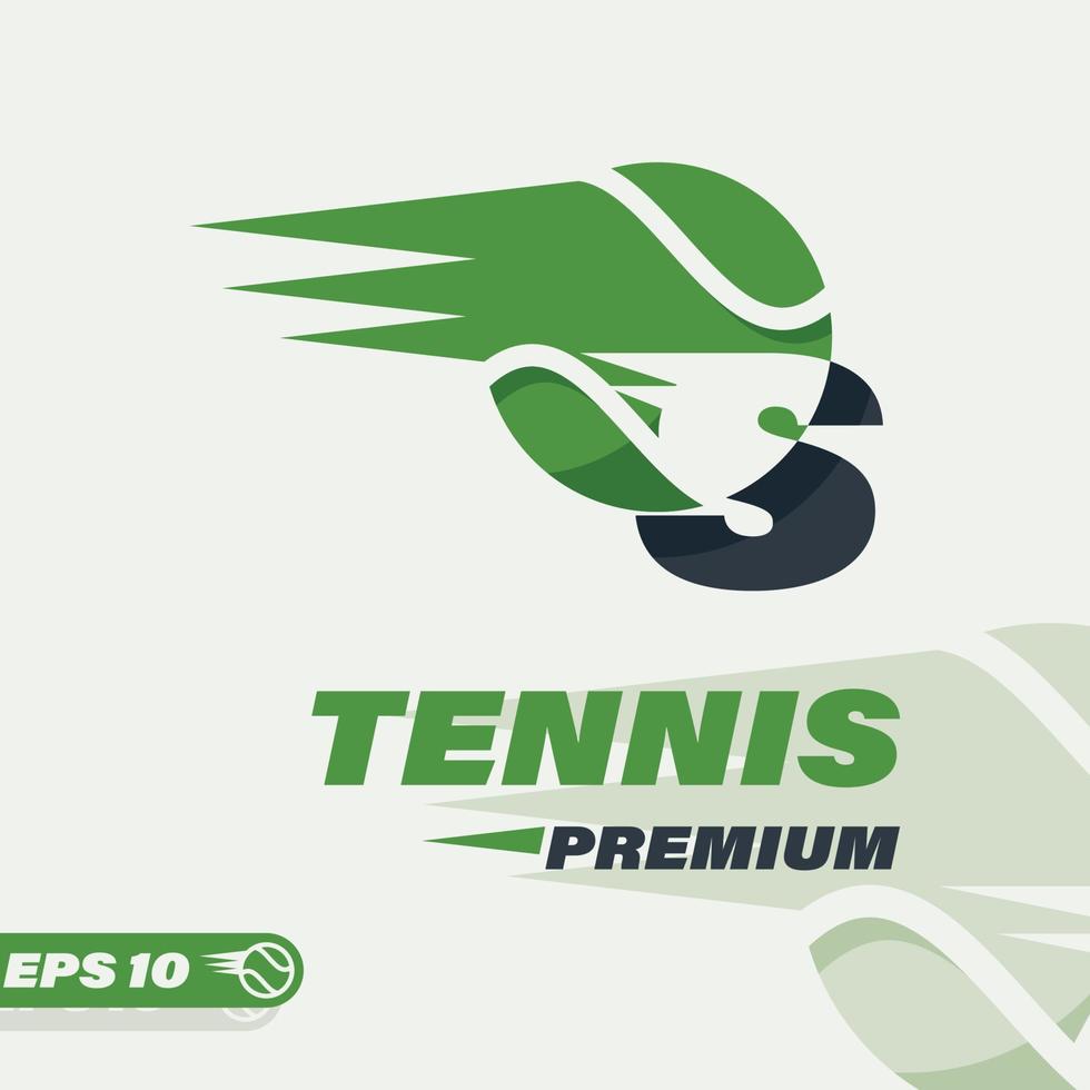 balle de tennis logo alphabet s vecteur