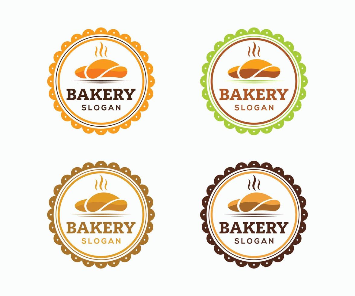 modèle de conception de logo de boulangerie vecteur
