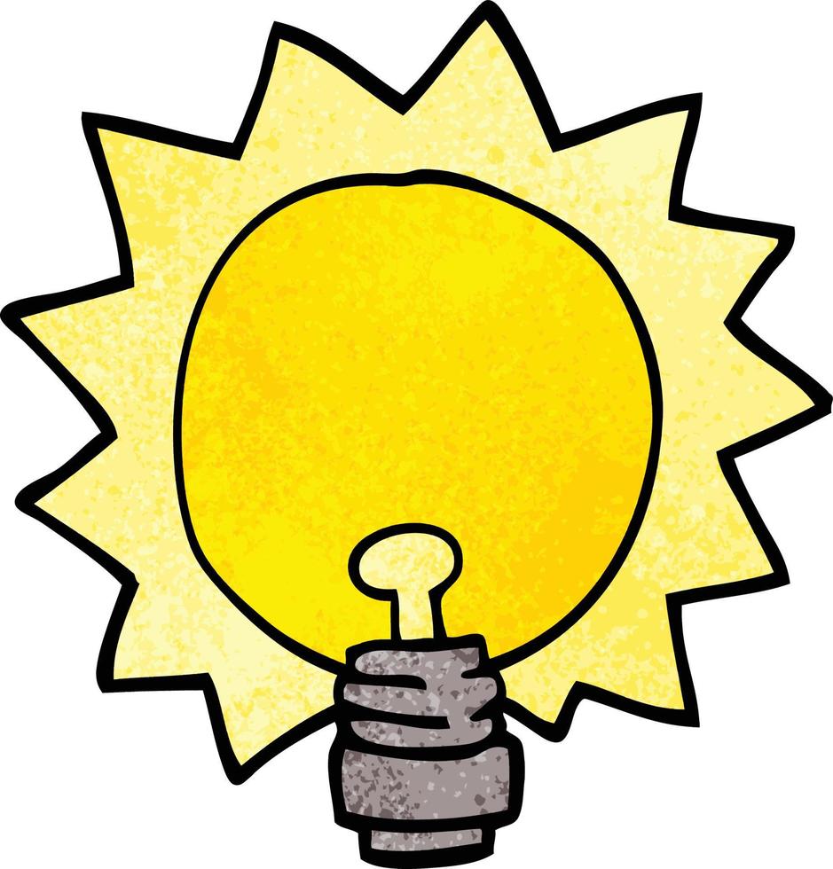 ampoule de dessin animé doodle vecteur