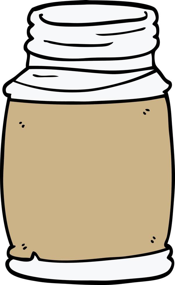 dessin animé doodle d'un pot de stockage vecteur