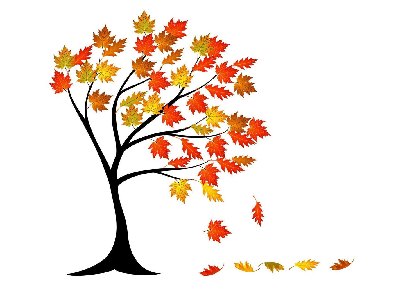 illustration de l'arbre d'automne vecteur