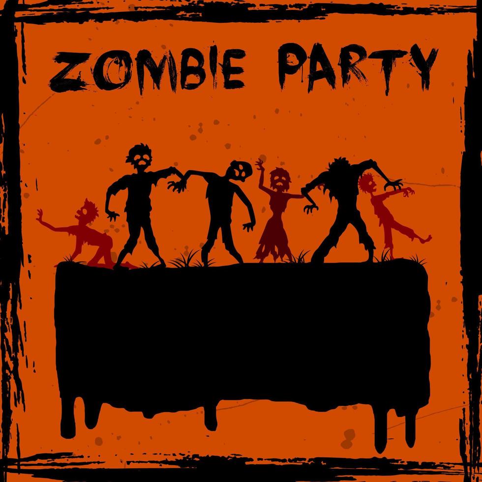 fond de fête zombie vecteur