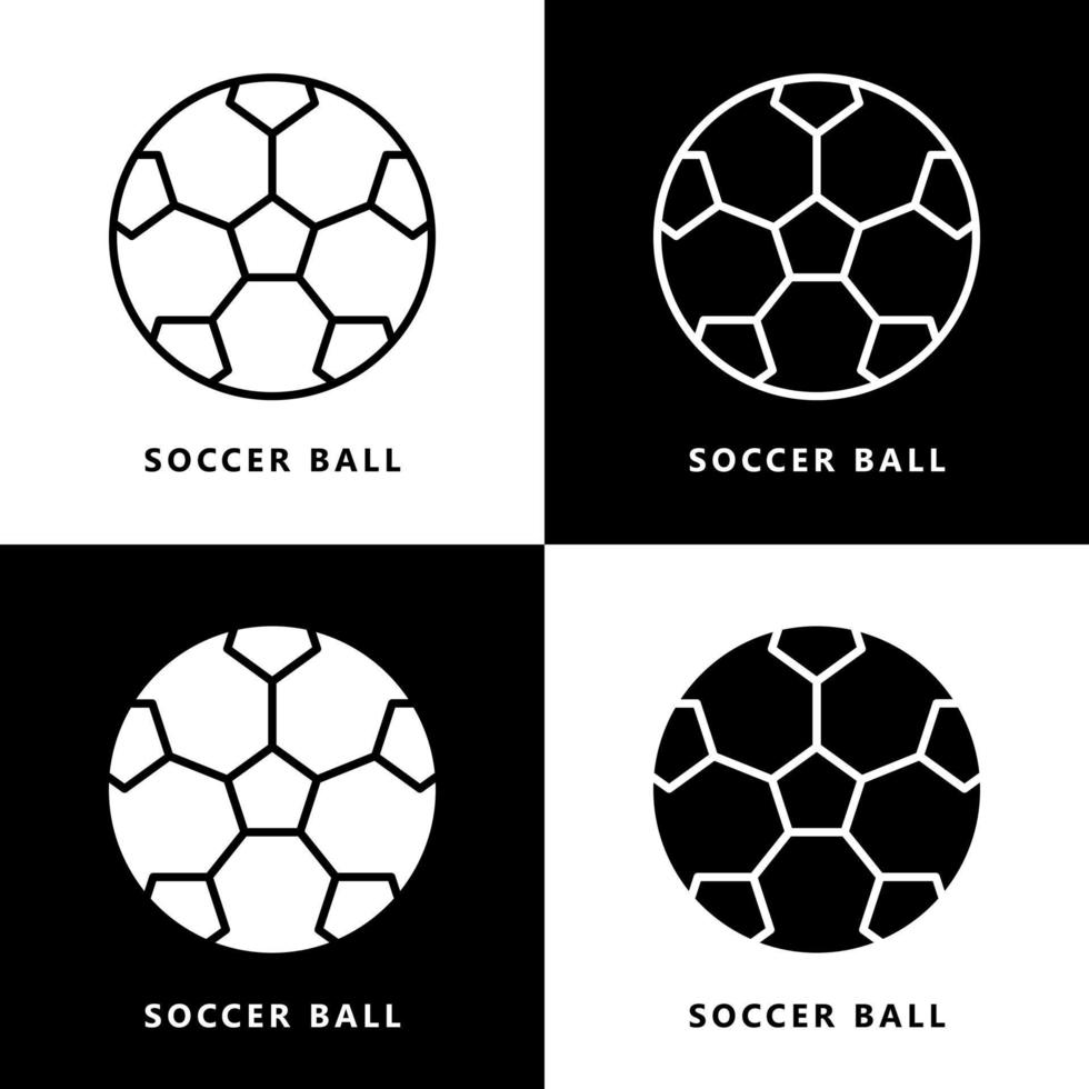 caricature d'icône de ballon de football. logo vectoriel de symbole de balle