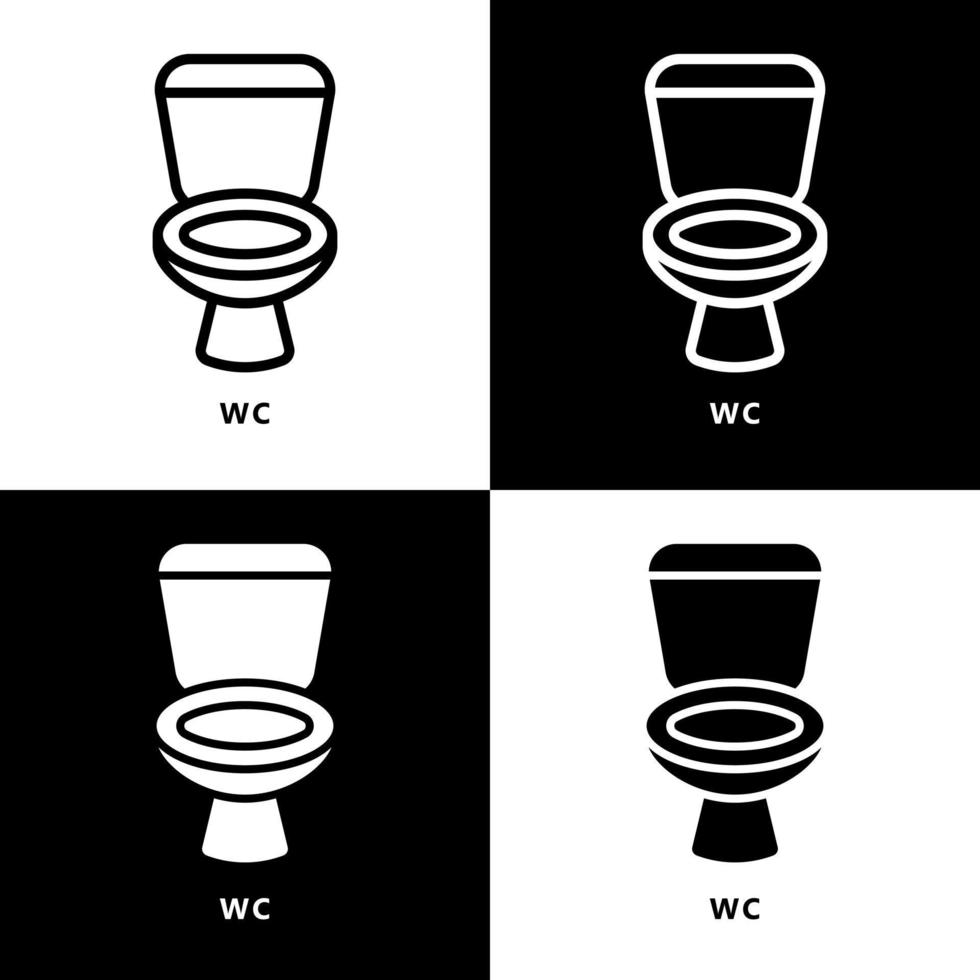 logo vectoriel de symbole de toilettes. caricature d'icône de toilette