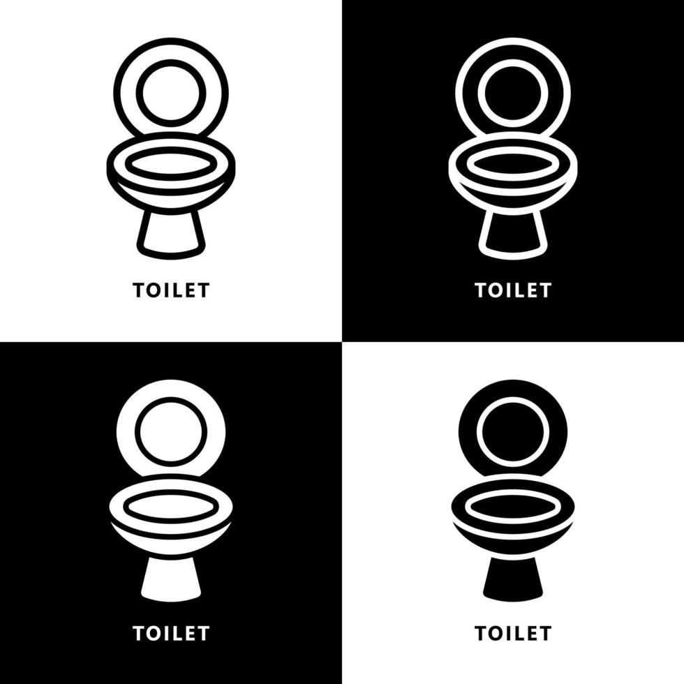 caricature d'icône de toilette. logo vectoriel symbole toilettes