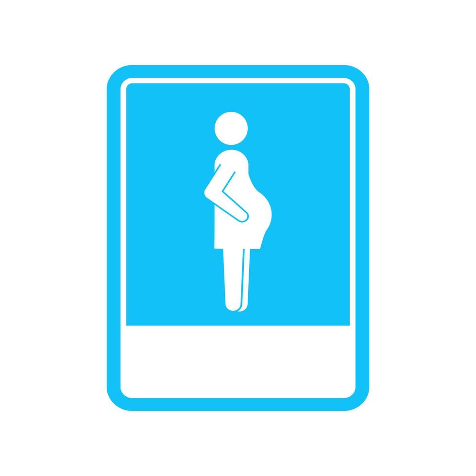 illustration vectorielle du signe de la chambre d'une femme enceinte. vecteur