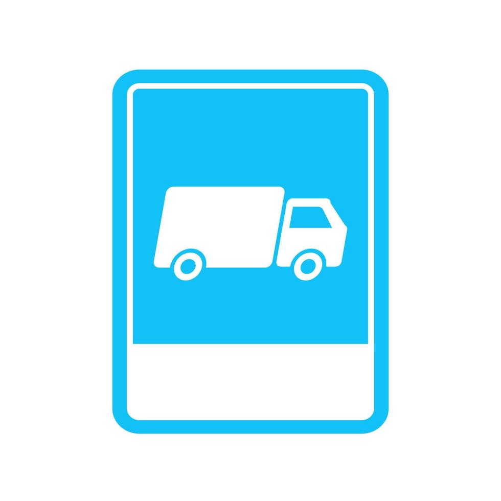illustration vectorielle de panneaux de camion, panneaux de stationnement de camion. vecteur