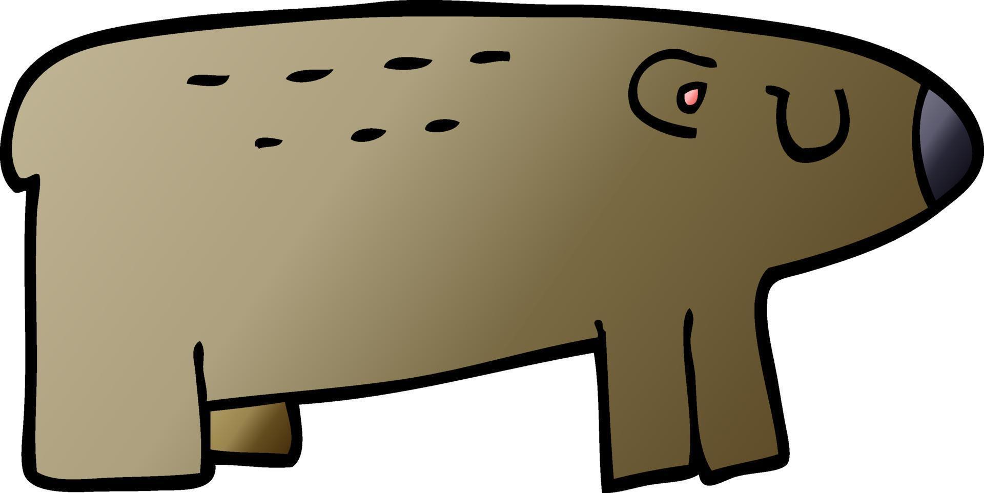 dessin animé doodle d'un ours endormi vecteur