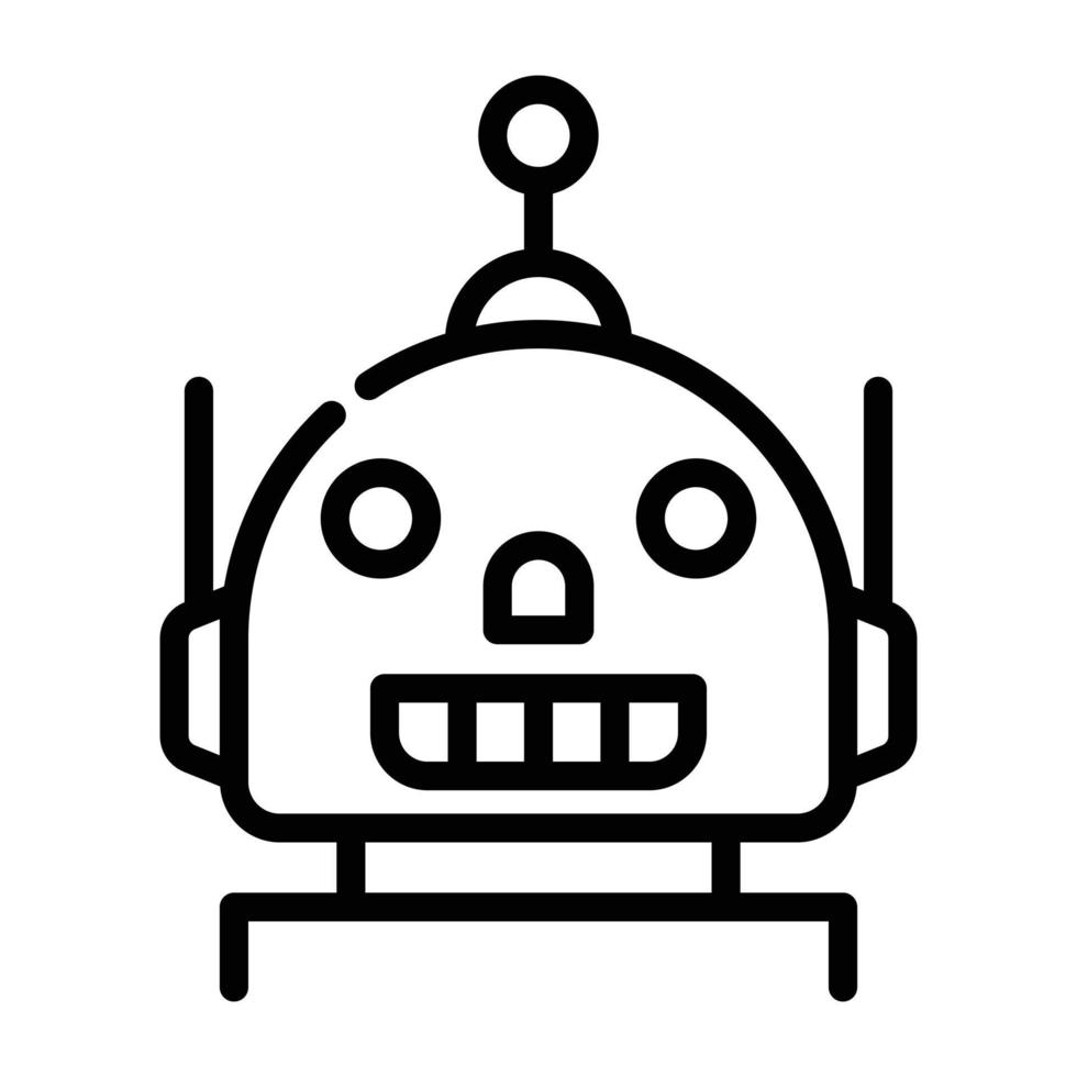 conception d'icône de ligne premium de bot vecteur