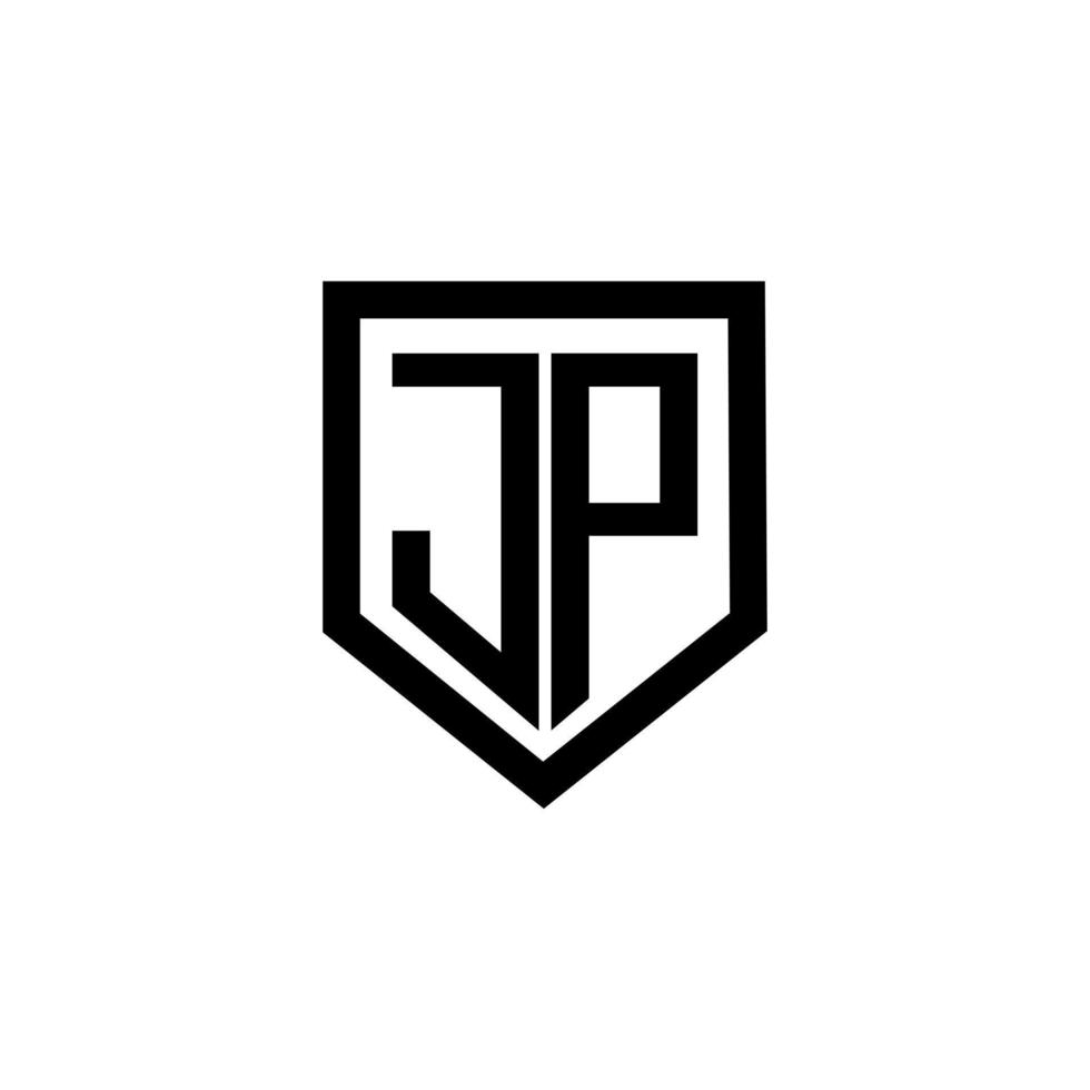 création de logo de lettre jr avec un fond blanc dans l'illustrateur. logo vectoriel, dessins de calligraphie pour logo, affiche, invitation, etc. vecteur