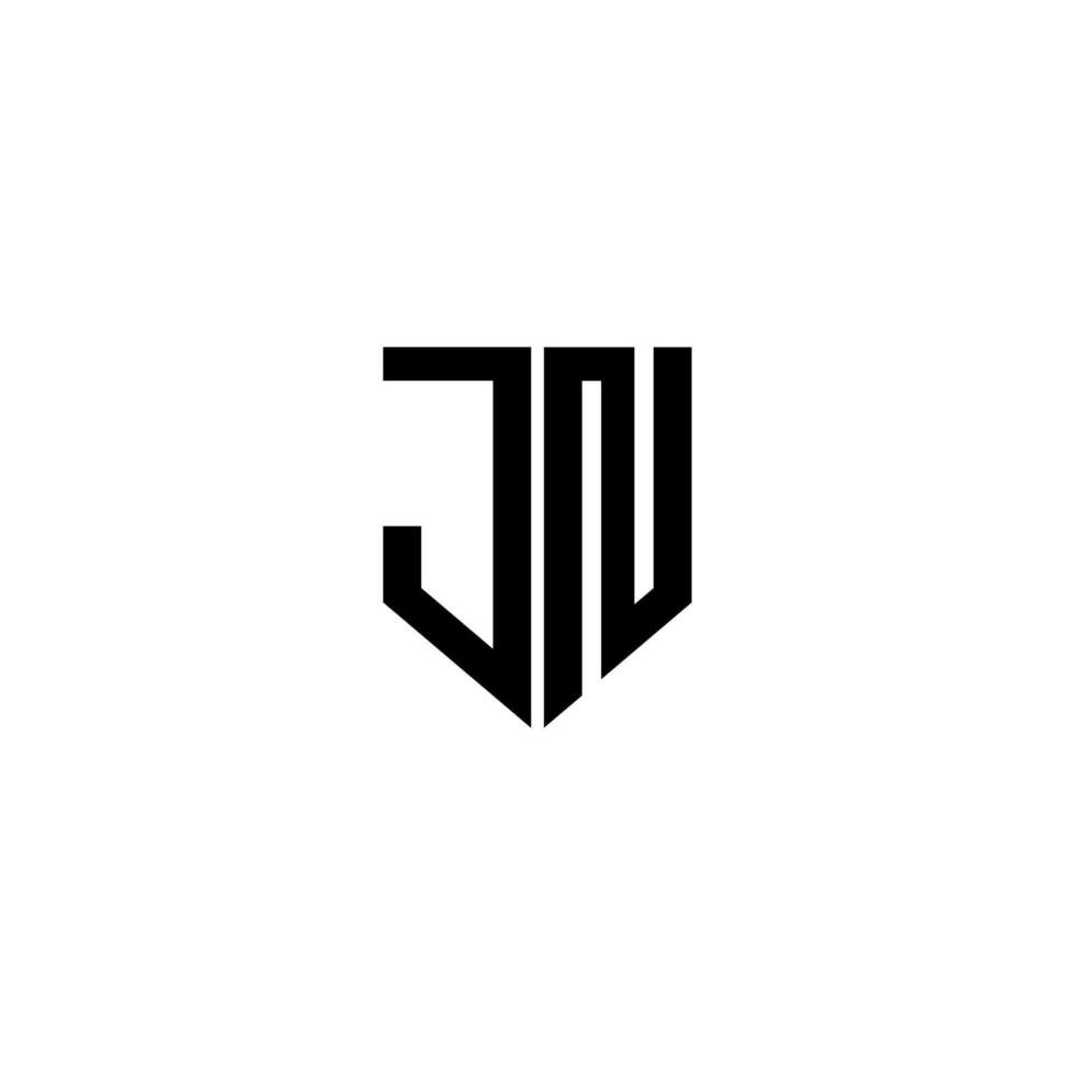 création de logo de lettre jn avec un fond blanc dans l'illustrateur. logo vectoriel, dessins de calligraphie pour logo, affiche, invitation, etc. vecteur