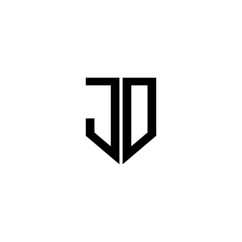 création de logo de lettre jo avec un fond blanc dans l'illustrateur. logo vectoriel, dessins de calligraphie pour logo, affiche, invitation, etc. vecteur