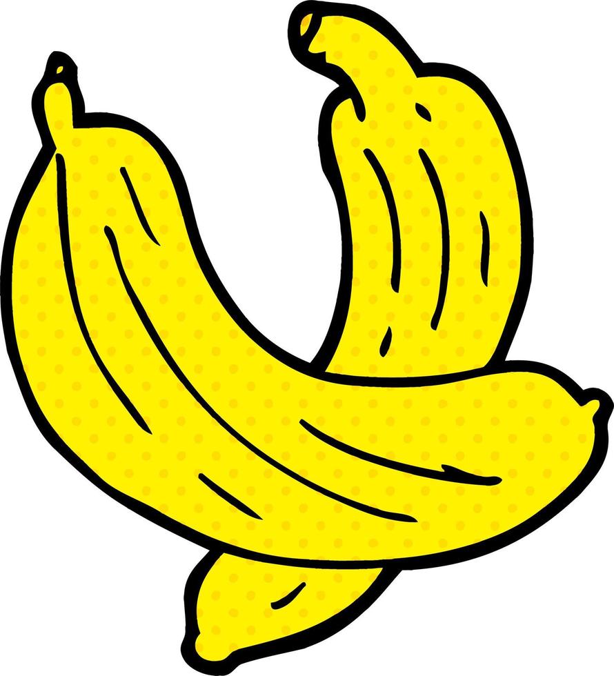 dessin animé doodle paire de bananes vecteur