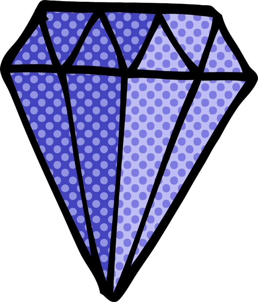 dessin animé doodle diamant de tatouage vecteur