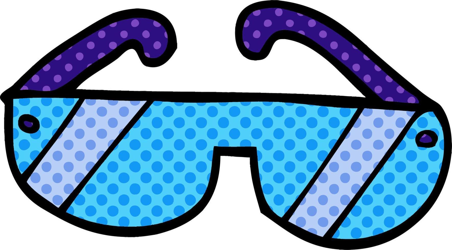 lunettes de sécurité doodle dessin animé vecteur