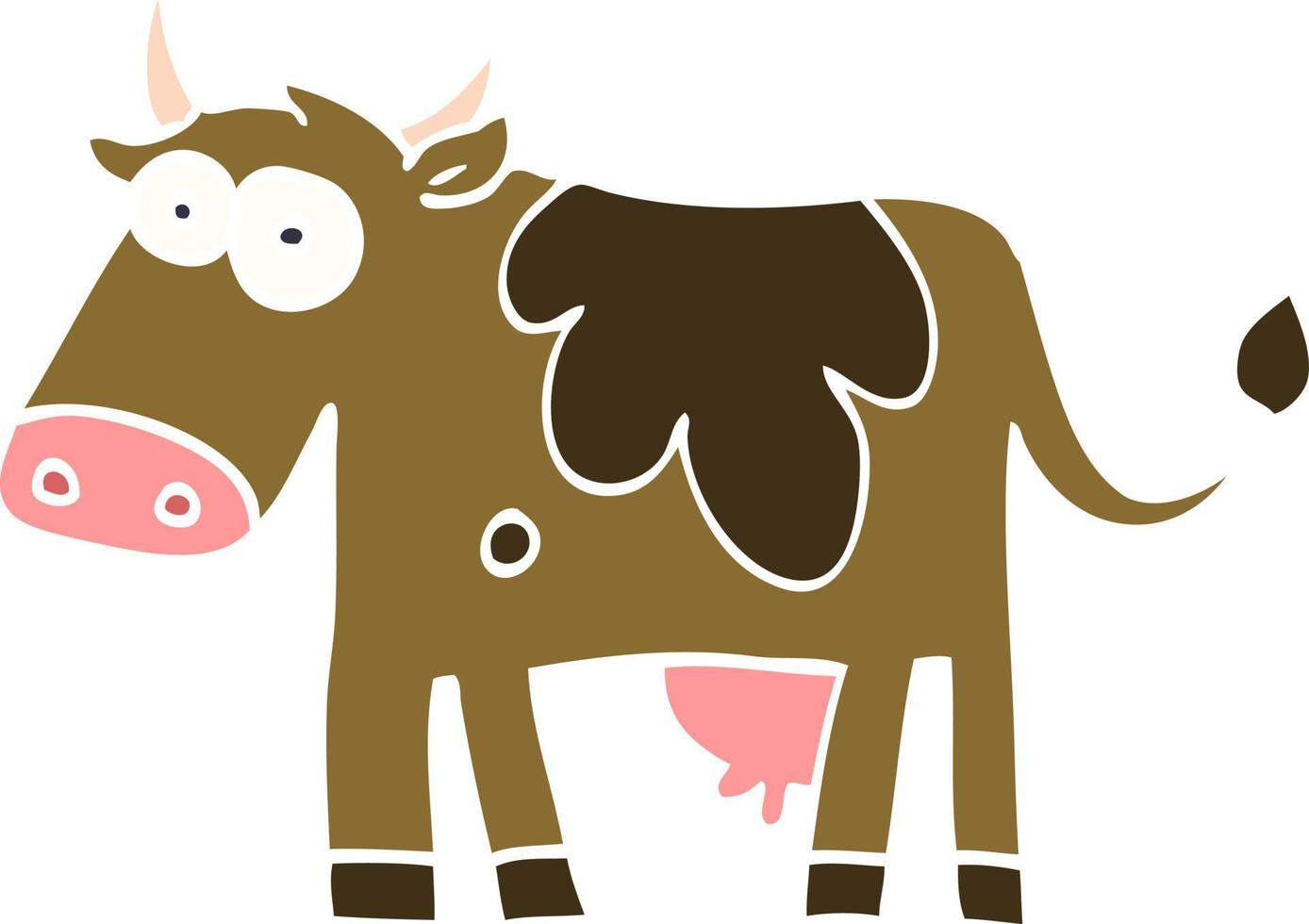 dessin animé doodle ferme vache vecteur