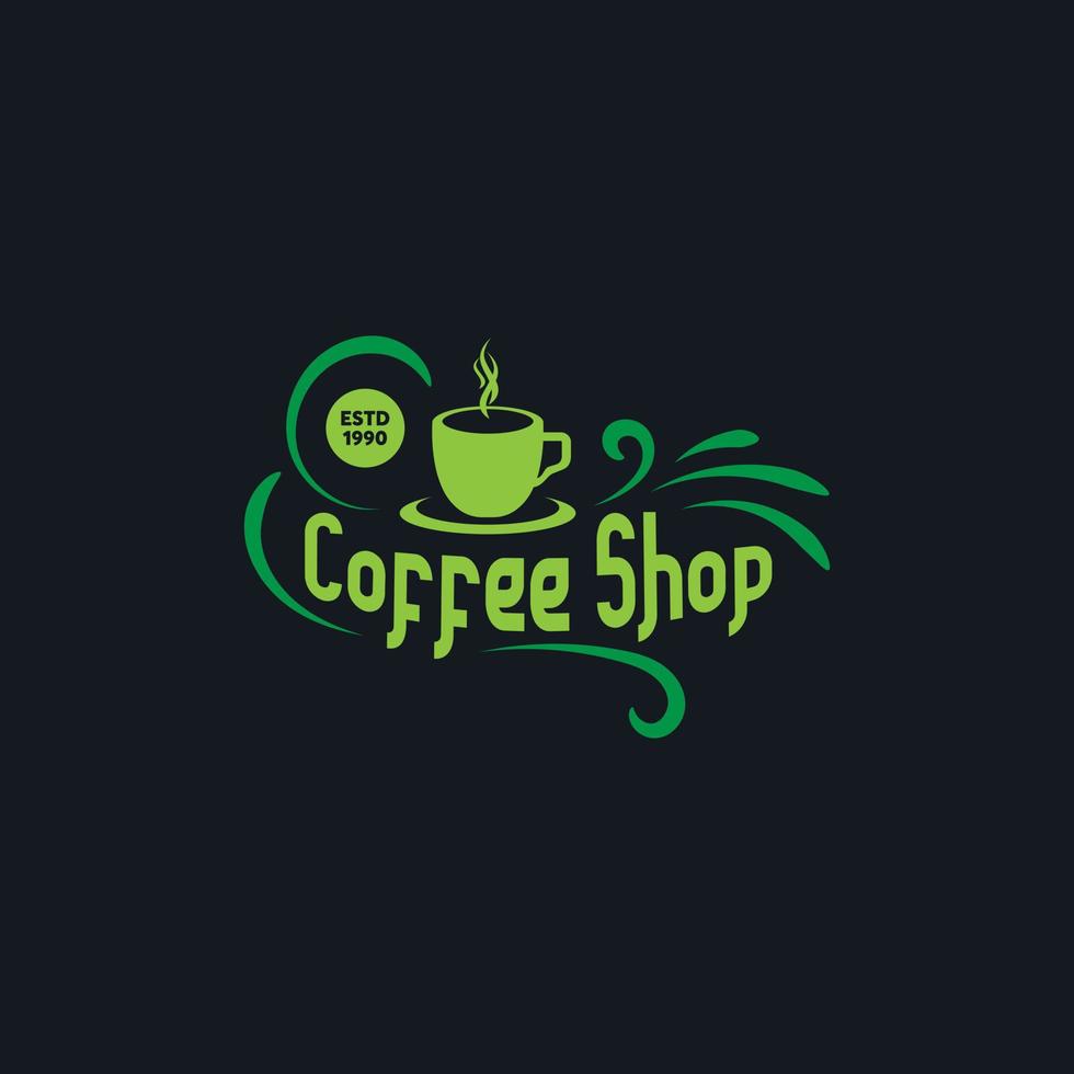 modèle de conception de logo de café. illustration vectorielle vecteur