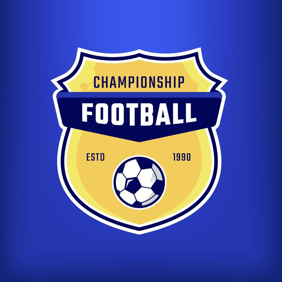 logo du championnat de football avec bouclier vecteur