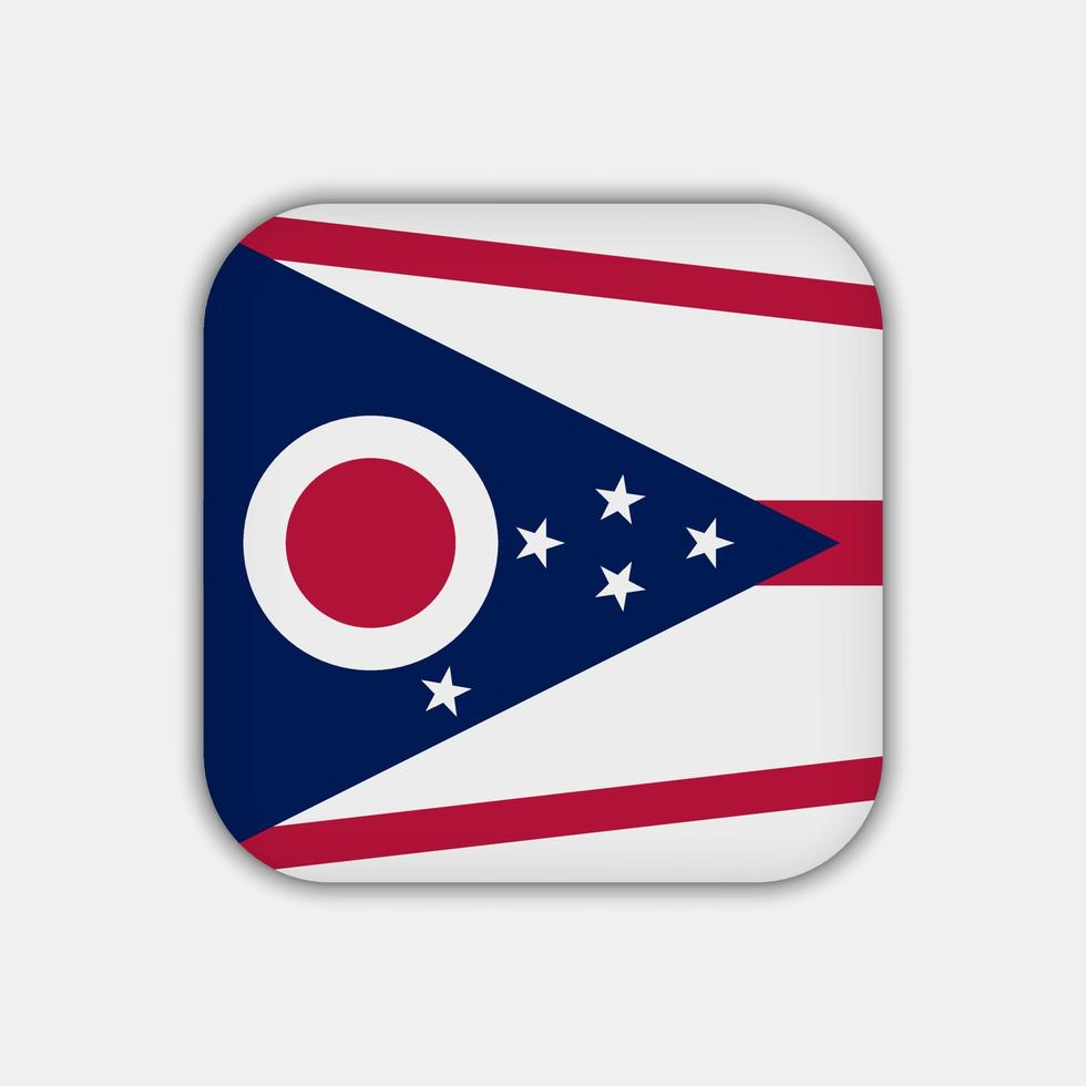 drapeau de l'état de l'Ohio. illustration vectorielle. vecteur