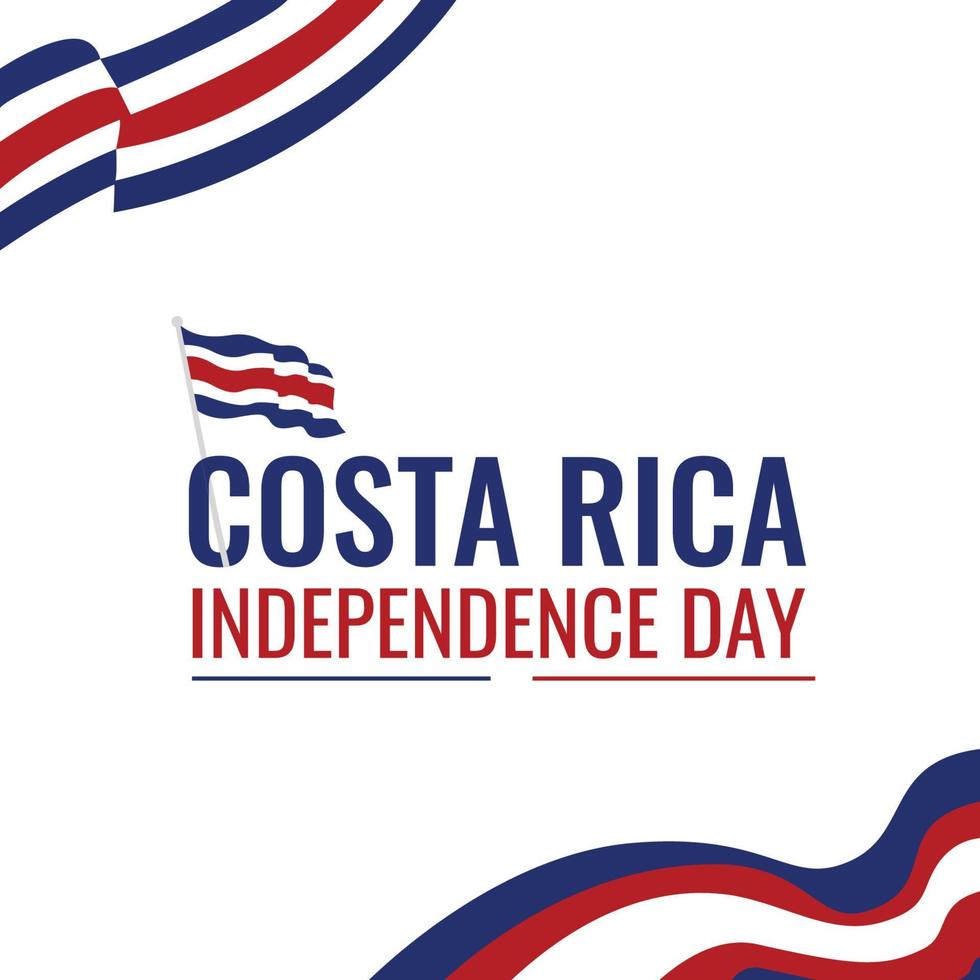 fête de l'indépendance du costa rica vecteur