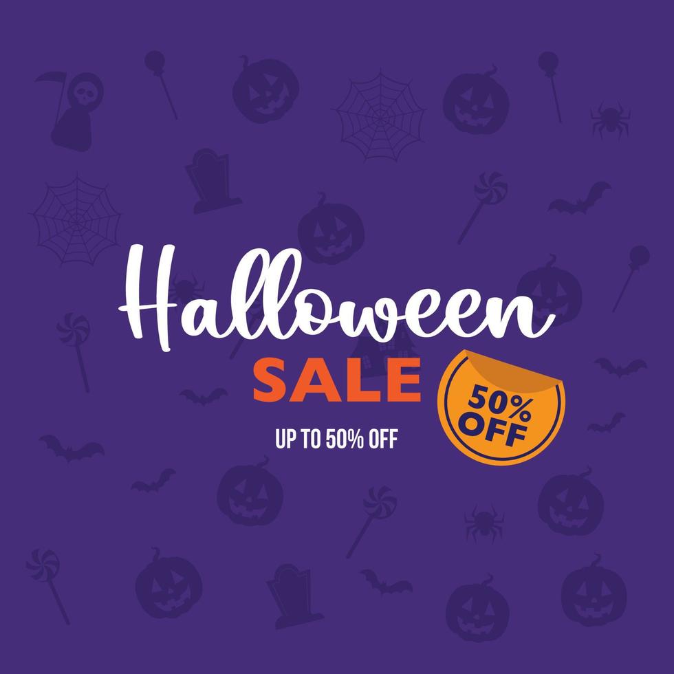 halloween vente bannière vente illustration vectorielle vecteur