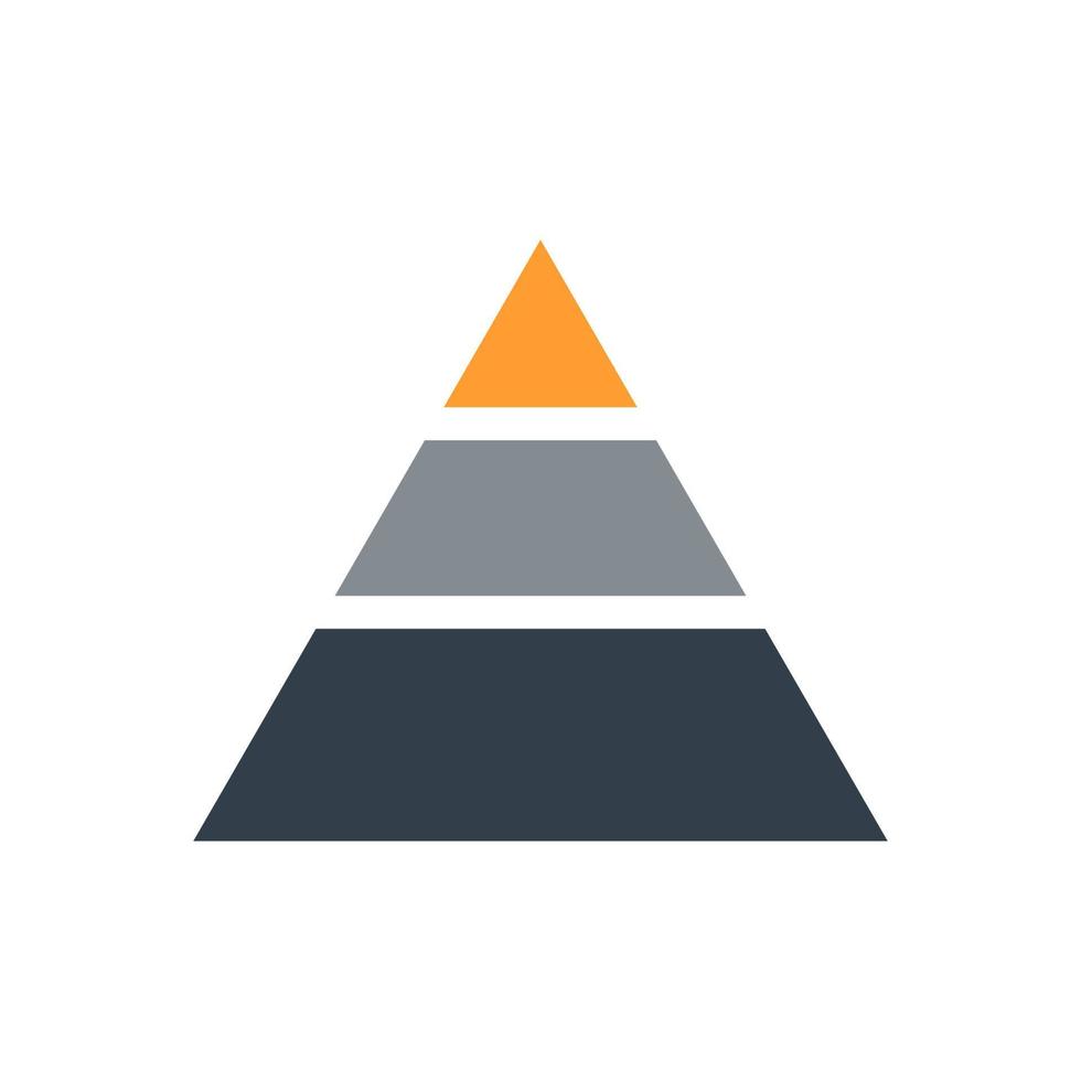 icône de graphique triangle, vecteur et illustration.