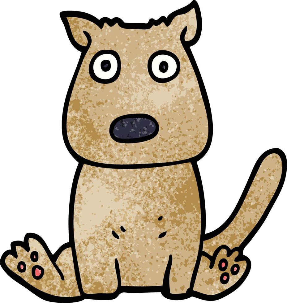 dessin animé doodle chien calme vecteur
