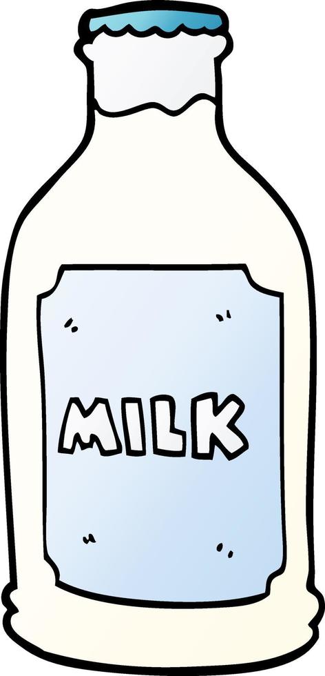 dessin animé doodle bouteille de lait vecteur