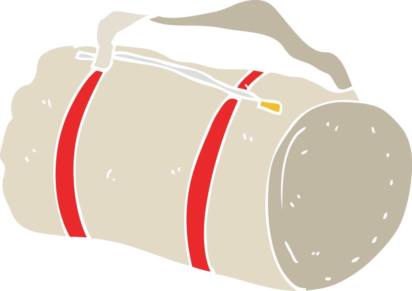 illustration en couleur plate d'un sac de sport de dessin animé vecteur