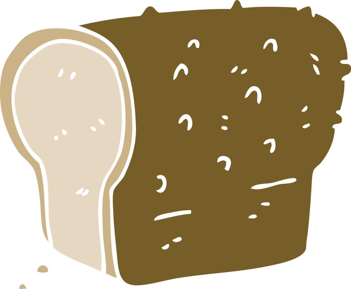 dessin animé doodle pain complet vecteur